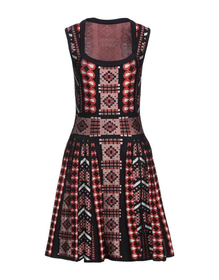 ALAIA Κοντό φόρεμα Μαύρο 90 Βισκόζη 6 Πολυεστέρα